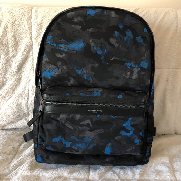 michael kors blue camo backpack